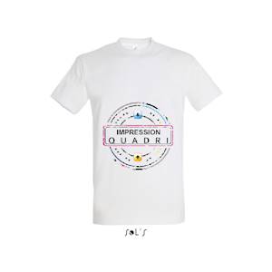 Finitions : Impression numérique quadri sur t-shirt blanc homme Sol's modèle Impérial. Avantages : L'impression numérique haute définition permet un rendu de couleur exceptionnel. Exemples d'utilisation : Vêtements de travail, évènementiels ... Conse... 